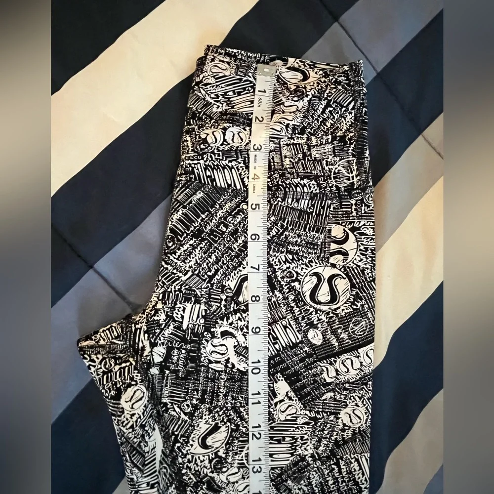 🍋 LIKE NEW Lululemon Wunder Train 25” - Tear It Up Alpine White/Black - Sz 6 - Picture 11 of 14